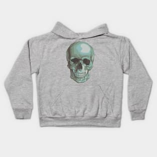 Artsy Green Skull Kids Hoodie